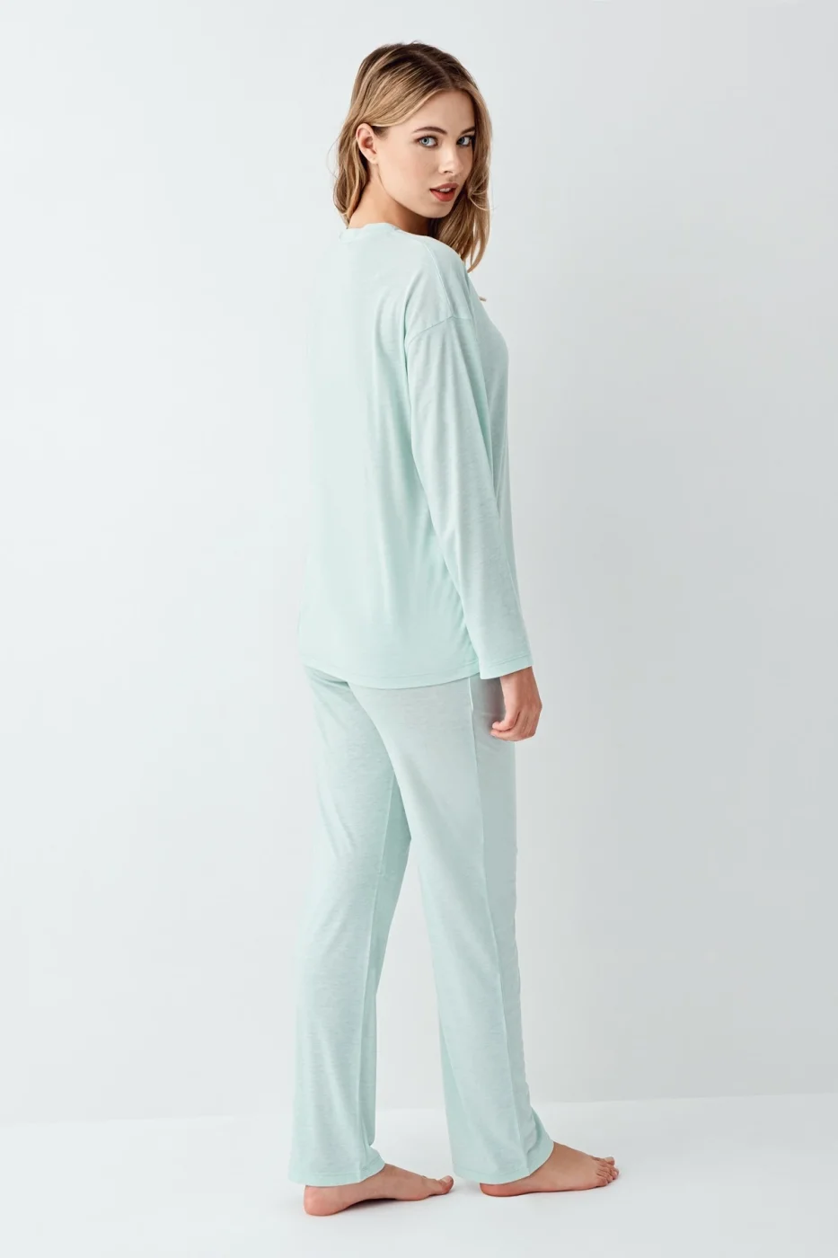 Arnetta 3407-S Kadın Uzun Kol Pijama Takım görsel 4