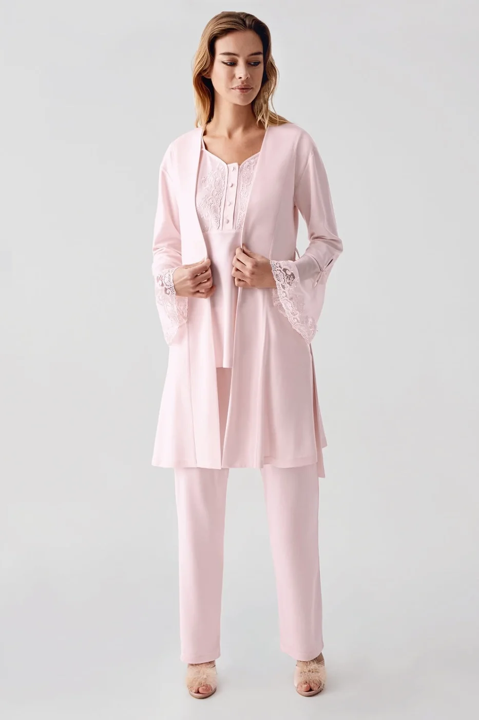Freshness 322 Kadın Sabahlıklı Pijama Takımı