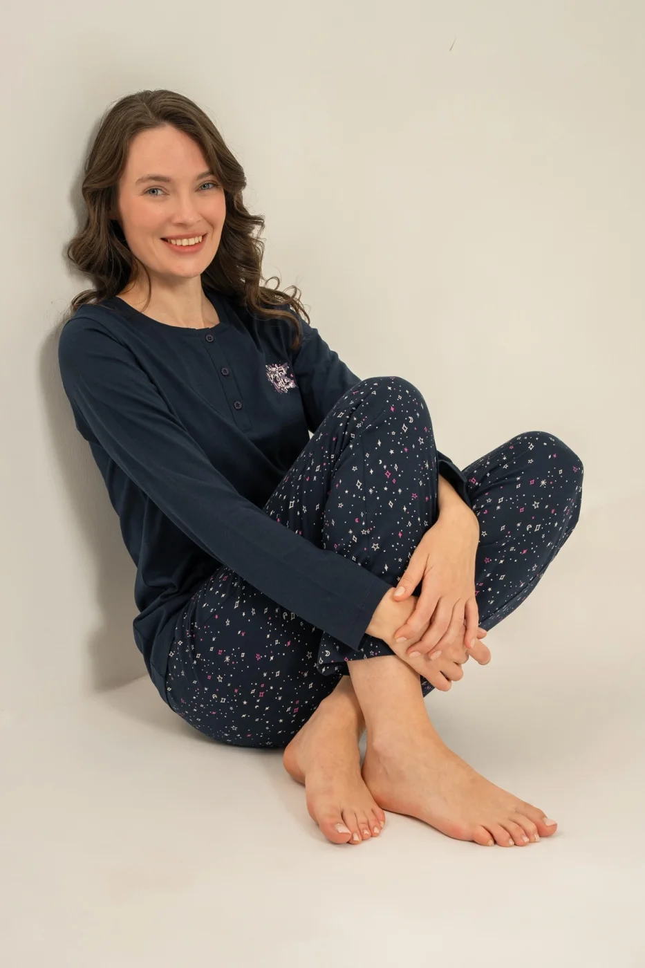 Arnetta Ar3775-X Kadın Uzun Kollu Pijama Takım görsel 4