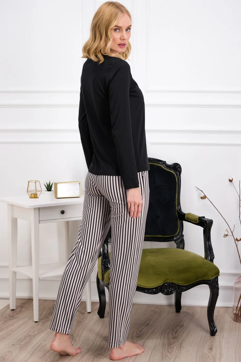 Pierre Cardin 8766-S Kadın Uzun Kol Pijama Takımı görsel 2
