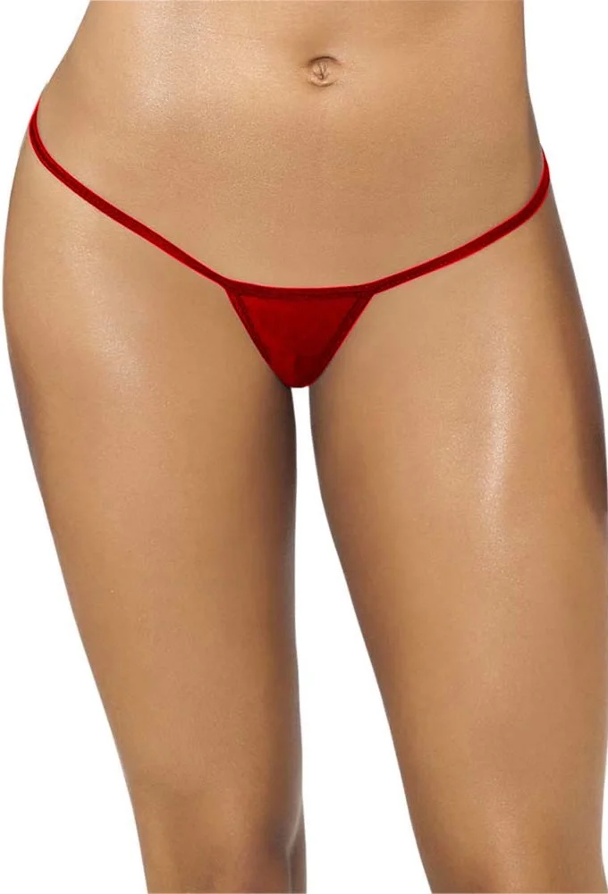 Kırmızı Transparan Tül String Tanga TM1115 görsel 2