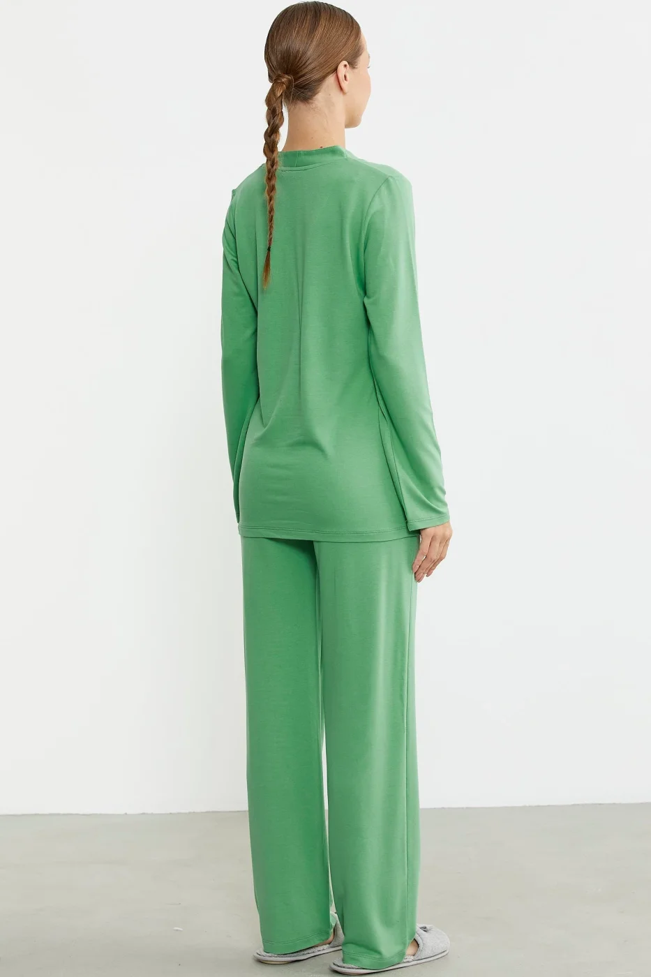 Sementa 76438 Yarım Düğmeli Cep Detaylı Pijama Takım görsel 6