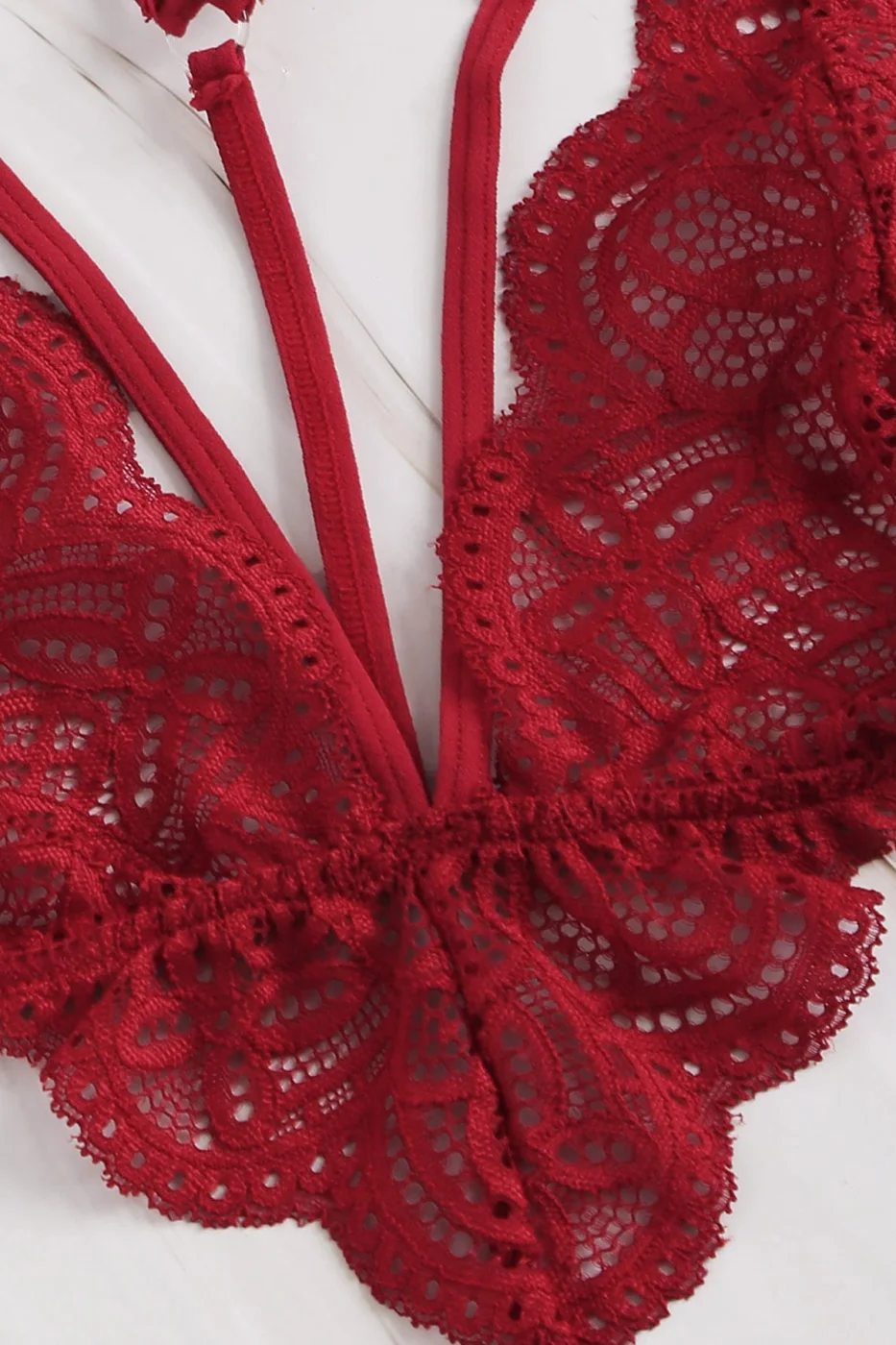 Kadın Bordo Özel Seksi Sütyen Külot Takımı görsel 4