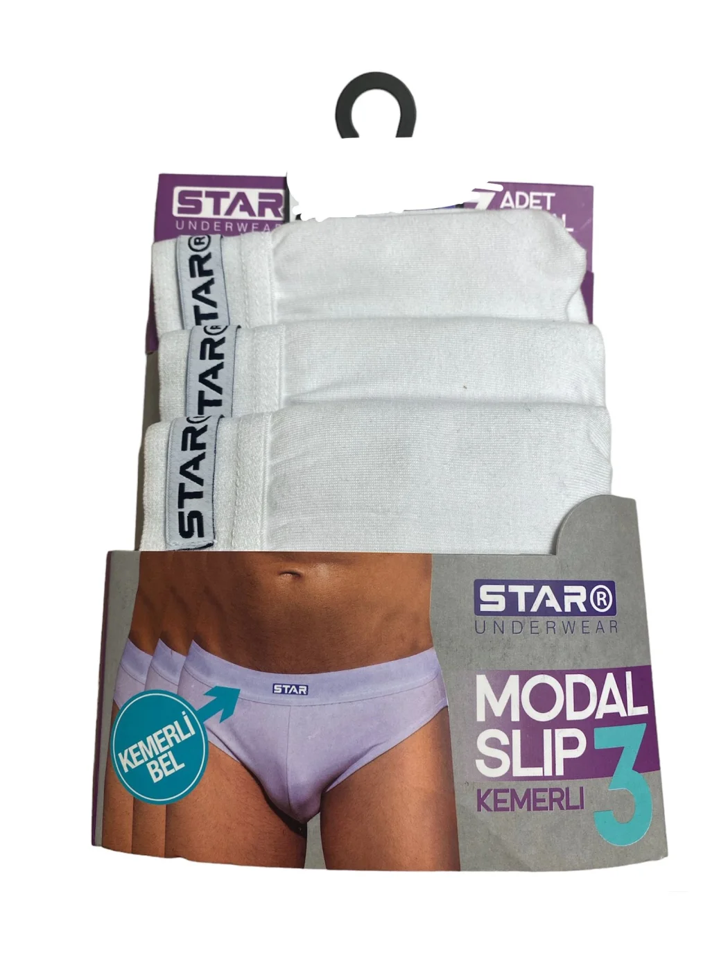Star 109 Erkek 3'lü Modal Slip görsel 2