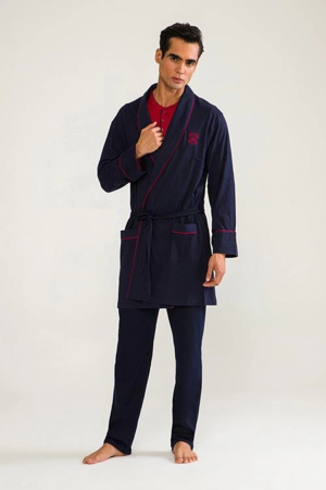 D'S Damat 03000 5'li Robdöşambr Erkek Damat Pijama Seti
