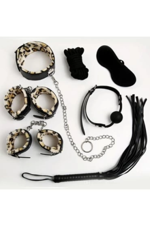 Nıghtlıght 8014 Fantezi 7'Li Kırbaç Ve Kelepçe Set