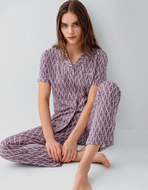 Pierre Cardin 9184-S Kadın Gömlek Pijama Takım