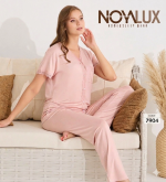 Noyalux 7904 Kadın Önden Dügmeli Kısa Kol Pijama