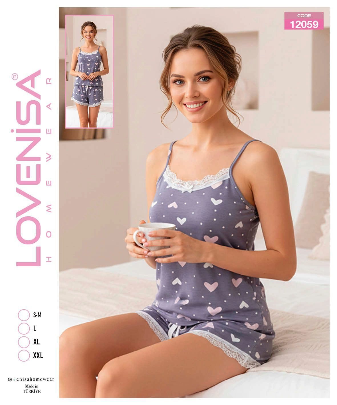 Lovenisa 12059 Kadın Şortlu Takım