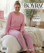 Boyraz BPS-01749 Kadın Battal Uzun Kol Penye Pijama Takımı