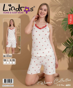 Lindros ML-01553 Kadın Askılı Şortlu Takım