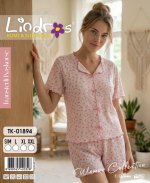 Lindros TK-01894 Kadın Kaşkorse Kısa Kol Şort Takım