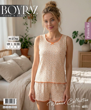 Boyraz PT-01706 Kadın Pointella Şortlu Takım