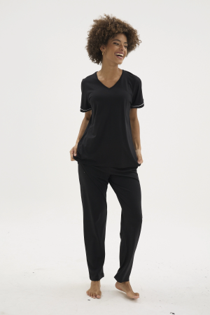 Kocabey KKT-26162K Kadın V Yaka Pijama Takımı
