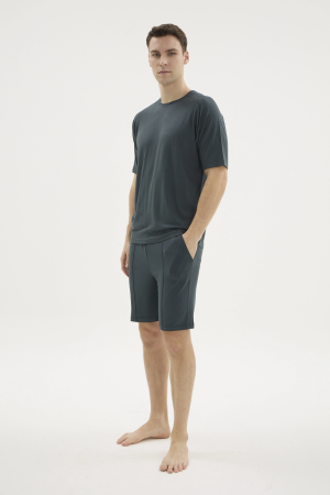Kocabey ŞT-26211 O Yaka Şortlu Pijama Takımı